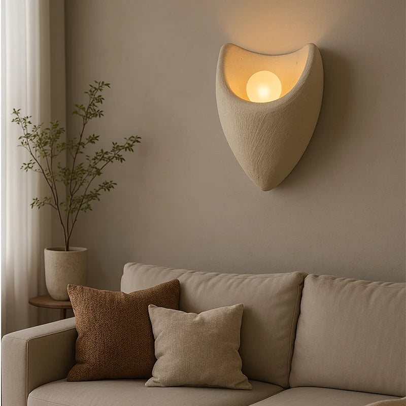 Nyari Glow Nordic Resin Wall Light – Soft Minimalist Lighting for Bedrooms & Cafés