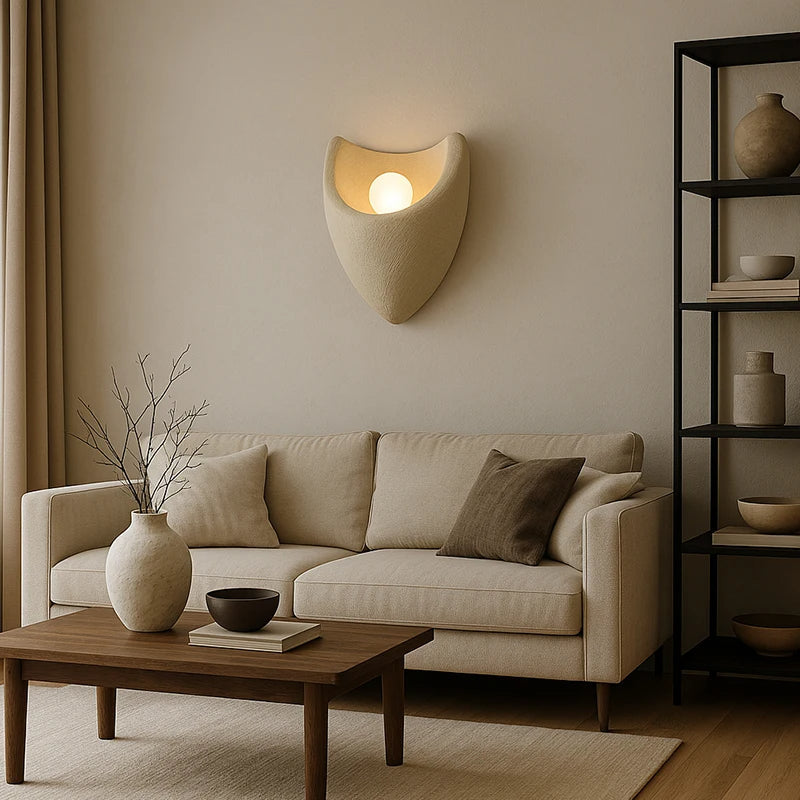 Nyari Glow Nordic Resin Wall Light – Soft Minimalist Lighting for Bedrooms & Cafés