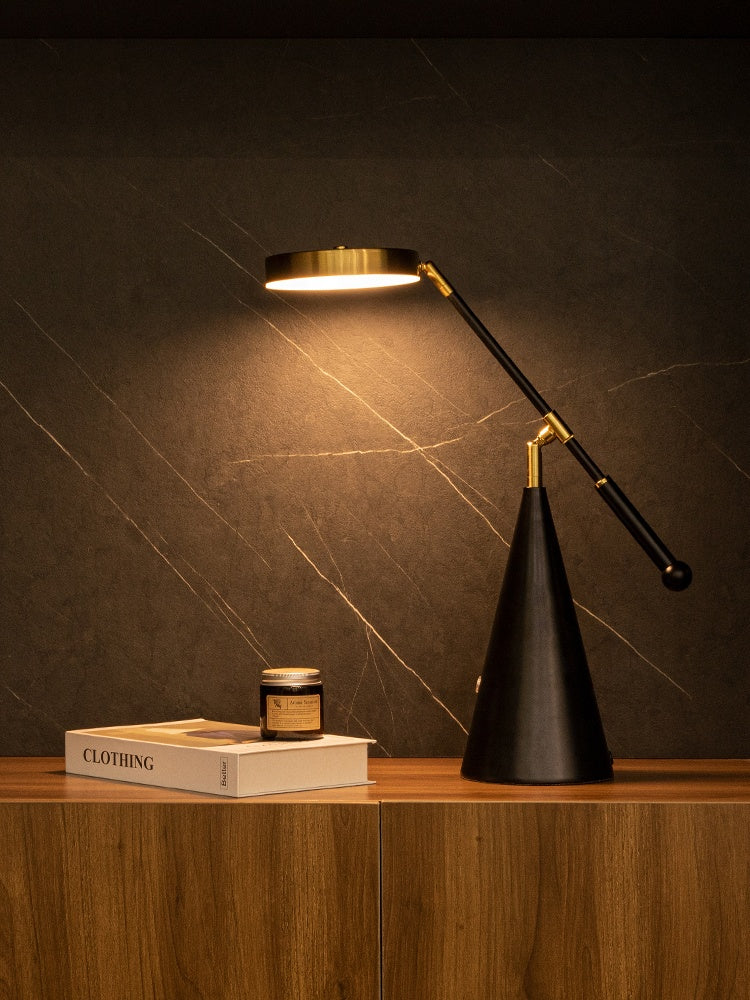 Aurion Cone LED Table Lamp – Modern Luxury with a Rotating Arm