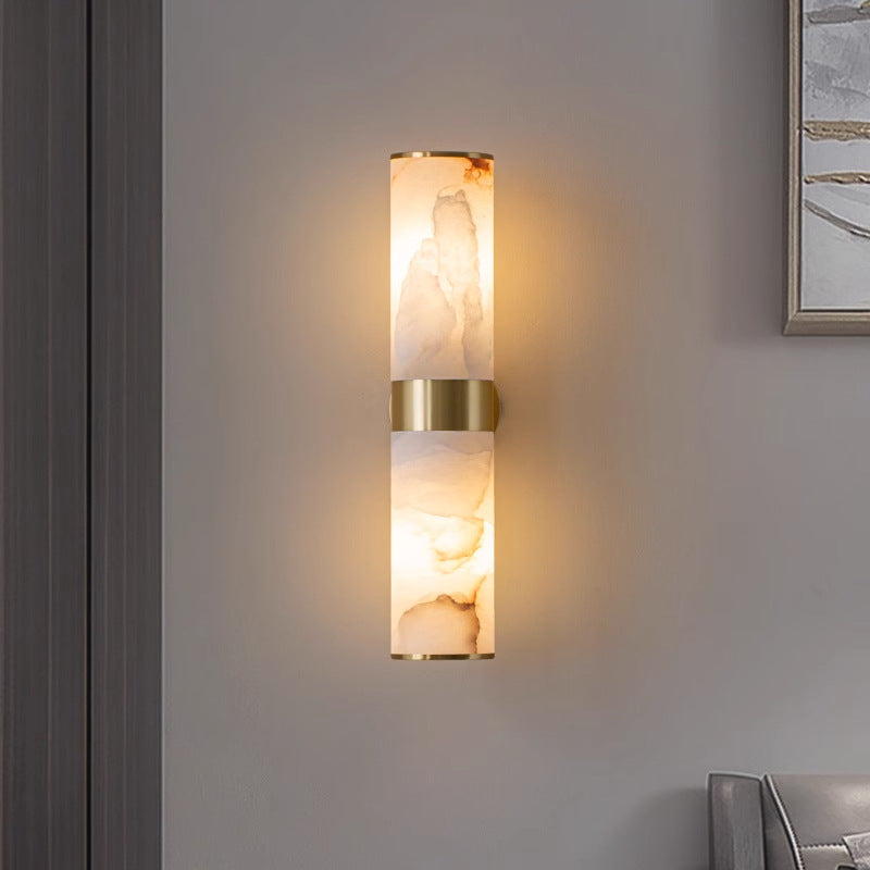 LumaNova Alabaster Brass Wall Lamp – Modern Ambient Lighting in Black or Gold