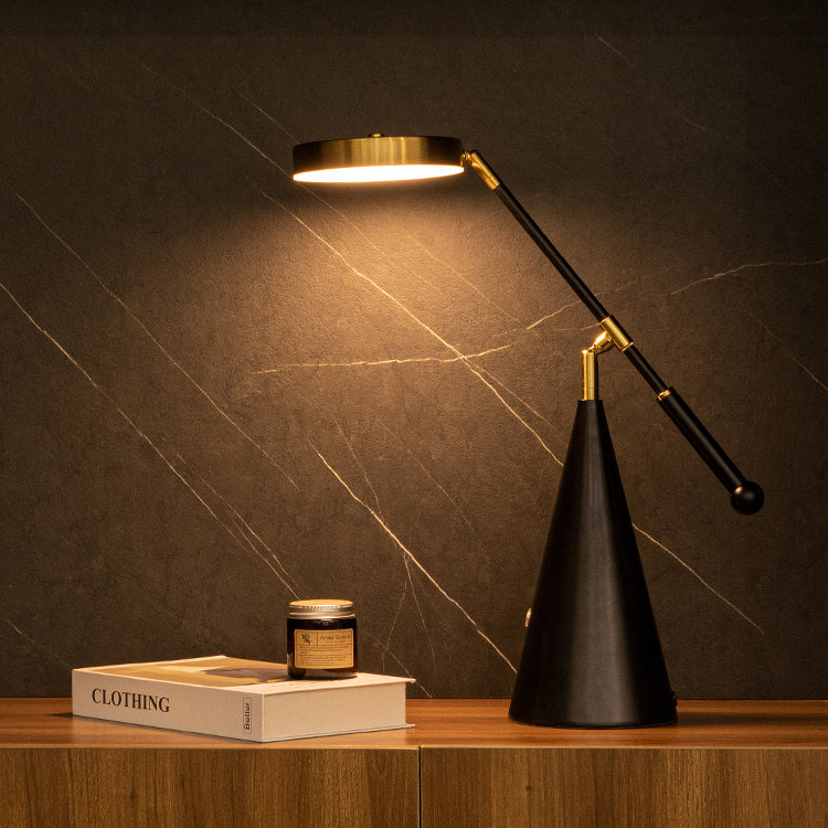 Aurion Cone LED Table Lamp – Modern Luxury with a Rotating Arm