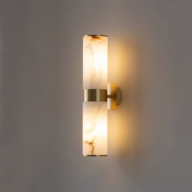 LumaNova Alabaster Brass Wall Lamp – Modern Ambient Lighting in Black or Gold