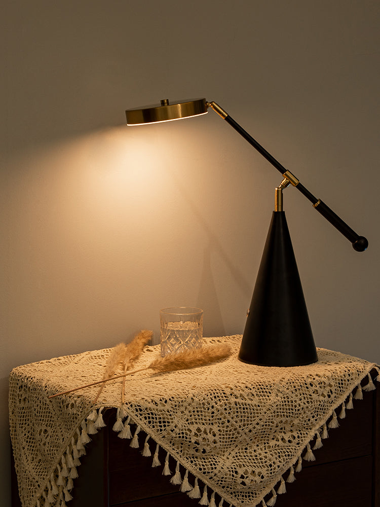Aurion Cone LED Table Lamp – Modern Luxury with a Rotating Arm
