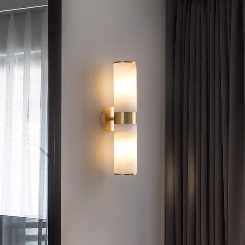 LumaNova Alabaster Brass Wall Lamp – Modern Ambient Lighting in Black or Gold
